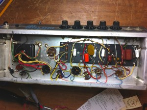 This amp was biased so hot in the stock setting that it unfortunately had a lot of distortion and didn't really have much clean volume. After adjusting the cathode resistor it sounded much better.