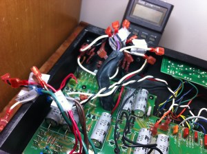 Unfortunately if you actually have to replace anything you have to pull out at least a dozen push-on connectors coming from the power transformer and more. Very time consuming and still nearly impossible to get the board out.