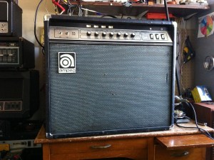Ampeg VT-22, combo version of the V4. As if that was not heavy enough. I've never worked on a master volume version so it was cool to see it in person. These are from 76-79 but are not really any different circuit-wise from the non-master volume version that came before it.