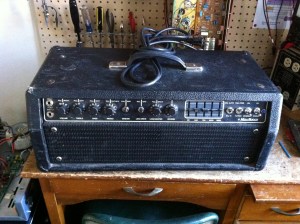 Mark III in for repair, basically just needing new power tubes. Also had 2 broken push pull pots and a broken fuse holder. Used by such famous rockers as Today is the Day, Weezer, and NOFX, and more.