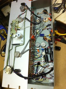 I don't really know anything about recording gear but this is a Teletronix LA-2A kit I partially built. I say partially because someone else started it, abandoned it and sold it and it eventually made it's way to me. I don't know why they stopped. It was probably half way done and done well and correct. It is a rack mount compressor and limiter.