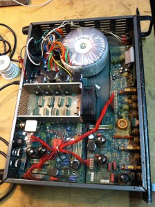 Compared to Ampeg SVT III the SVT 3 Pro has switched to a MOSFET output section with an IRFP9240/IRFP240 combo. Same as Ampeg SVT 4, but smaller since this amp does about 380W at clipping and the SVT 4 is more poweful. Amp B2R also has a very similar output section. A lot of these 90s Ampeg SS output sections are similar, just bigger or smaller depending on the power handing of the amp. Schematic for Ampeg SVT 3 Pro -- https://drive.google.com/folderview?id=0B01EXvY0__YYU0kySjZwOERxeDA&usp=sharing