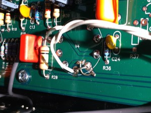 Lots of little bodges on this one and I don't know if this amp went through many revisions over the years or if they just printed the PCB totally errorful and had to make corrections. All 9 pin tube sockets were wire wronged and were factory corrected.