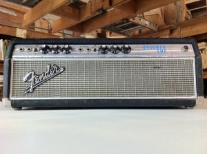 Fender Bassman in the drip edge fashion, with the metal grill going around the  silver grill cloth. From around the 32nd week of 1967.