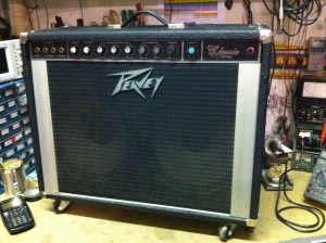 This amp reminds me of Musicman somewhat since the preamp is mostly op amp driven and the output section has a transistor phase inverter and then tube output section. The plate voltage is only about 500V, which is still somewhat high, but not as high as the Musicmans which go into the 600 and 700V ranges for that extra bit of output power. I was amazed by the Musicman 2100-RD which did 100W with two 6L6GCs, but that's an aside. The plate voltage was 720V. Peavey Classic VT schematis is available here - https://drive.google.com/file/d/0B01EXvY0__YYWlhsMUdYVnhOTmc/view?usp=sharing Peavey Classic VT user manual here - http://assets.peavey.com/literature/manuals/80343001.pdf